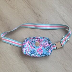 Lilly Pulitzer Blue and Pink Crossbody Bag